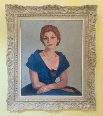 Paul Léon Bléger (1889-1981) - Ritratto di signora in blu