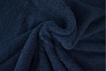 10 meter badstof marine blauw - 150cm breed, 120 cm of meer, Katoen, Verzenden, Blauw