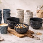 Beker- en kommenset Speckle - 18-delig | 6-persoons, Verzenden, Nieuw