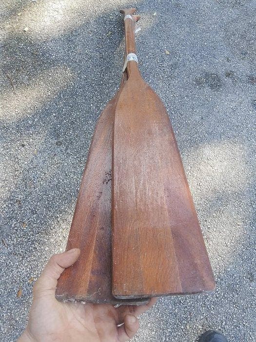 Roeispanen en peddels (2) - Hout, Antiquités & Art, Curiosités & Brocante