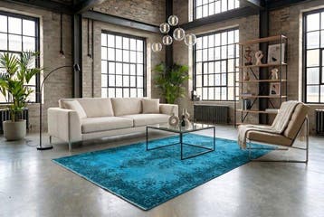 Blauwe vintage - Vloerkleed - 285 cm - 165 cm -