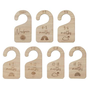 Babyhangers Hout 7st, Verzenden, Nieuw