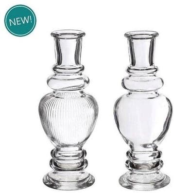 Gekleurd glazen flesje venice vaasje kandelaar clear ø5,7 cm, Hobby en Vrije tijd, Nieuw