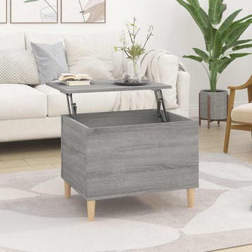 vidaXL Salontafel 60x44,5x45 cm bewerkt hout grijs sonoma, Verzenden, Nieuw