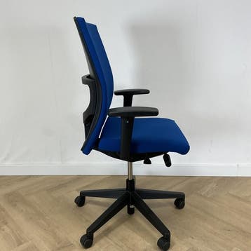 Haworth Comforto 39 bureaustoel, blauw - zwart, Ergonomisch, Gebruikt, Zwart, Bureaustoel