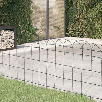 vidaXL Borderafscheiding 10x0,65 m gepoedercoat ijzer, Tuin en Terras, Verzenden, Nieuw