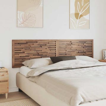 vidaXL Bed Hoofdbord Naturel Massief Teakhout, Verzenden