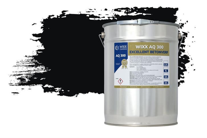 Wixx AQ 300 Excellent Betonverf RAL 9005 | Gitzwart 2.5L, Doe-het-zelf en Bouw, Verf, Beits en Lak, Nieuw, Verzenden