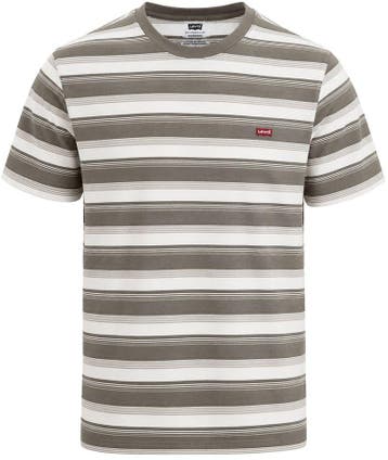 Levis T-Shirt Bruin Streep maat Maat 52/54 (L) Heren, Vêtements | Hommes, T-shirts, Verzenden