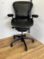 Herman Miller Chair Aeron - Full Option Version - Warranty, Verzenden, Zwart, Zo goed als nieuw, Bureaustoel