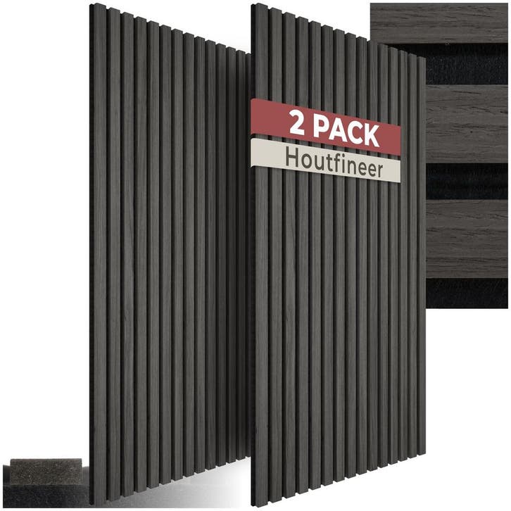 Akoestische panelen Sonic Wall II houtlook - zwarte eik, Huis en Inrichting, Bureaus, Verzenden