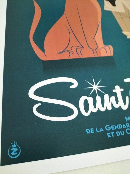 Monsieur Z - Saint tropez - Poster Musée de la gendarmerie-, Antiquités & Art, Art | Dessins & Photographie