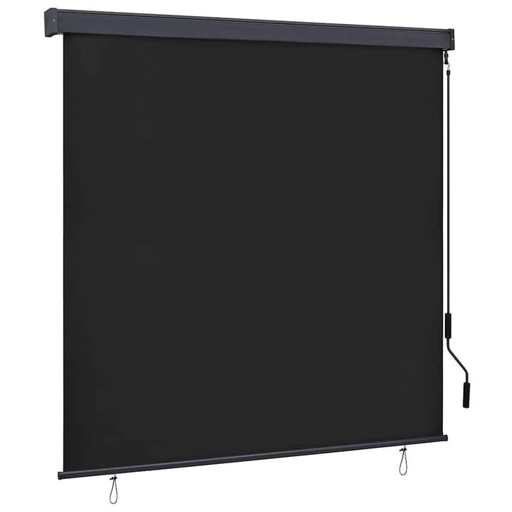 vidaXL Rolgordijn Antracietkleurig 180 x 250 cm Stof en, Maison & Meubles, Ameublement | Rideaux & Stores à lamelles, Envoi
