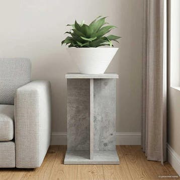 vidaXL Plantenstand Betongrijs 25 x 25,5 x 40,5 cm Bewerkt, Tuin en Terras, Verzenden, Nieuw