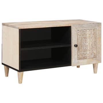 vidaXL TV Eenheden met plank Wit 80 x 33 x 46 cm Bewerkt, Verzenden