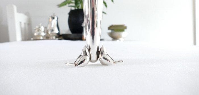 Christofle - Vaas - Verzilverd - Vogels, Antiquités & Art, Antiquités | Meubles | Tables