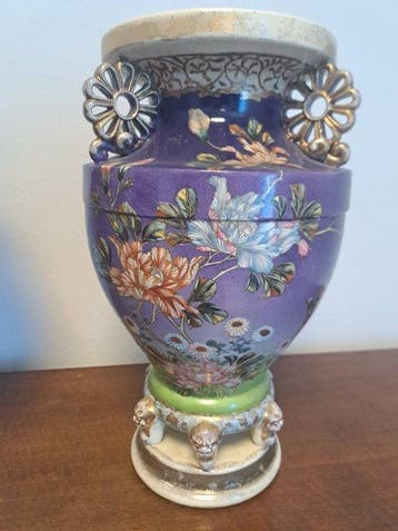 Vase - Poterie - Japon - Paire de vases satsuma