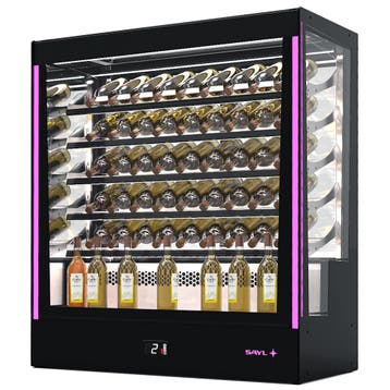 Wijnkoelvitrine | PAK | 50x 75cl | Zwart | +2°C/+6°C |, Verzenden, Nieuw in verpakking