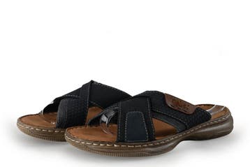 Rieker Slippers in maat 40 Grijs, Kleding | Heren, Slippers, Overige kleuren, Verzenden, Zo goed als nieuw