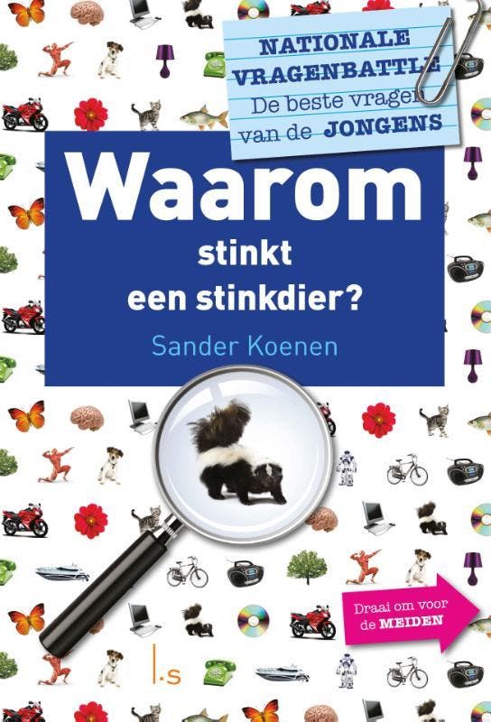 Waarom stinkt een stinkdier : nationale vragenbattle, de, Boeken, Kinderboeken | Jeugd | 10 tot 12 jaar, Zo goed als nieuw, Verzenden