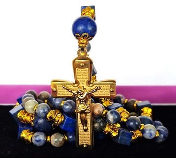Lapis lazuli & sodaliet – Rozenkrans van Hemelse Koninklijke