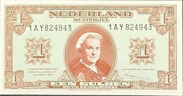 Nederland. - 2 x 1 Gulden 1945 (2 opeenvolgende