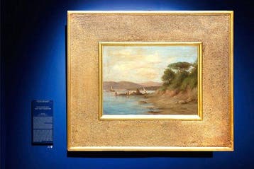 Francesco Lojacono (1838-1915) - Marina con pescatori e