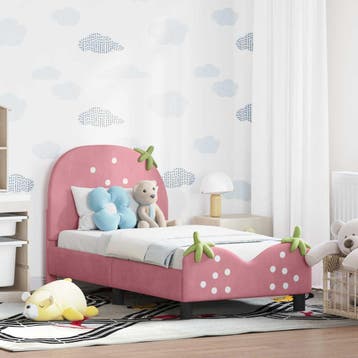 vidaXL Peuterbedframe met hoofdboard Roze 70 x 140 cm, Verzenden, Nieuw