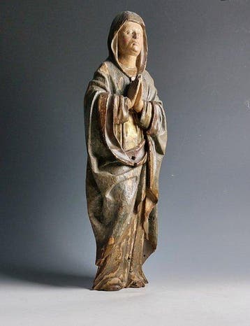 sculptuur, Onze-Lieve-Vrouw van Smarten - 59 cm - Lindehout, Antiek en Kunst
