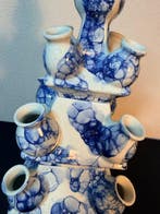 Heinen Delftware - Vaas - Porselein - Bubble Blue tulpenvaas, Antiek en Kunst