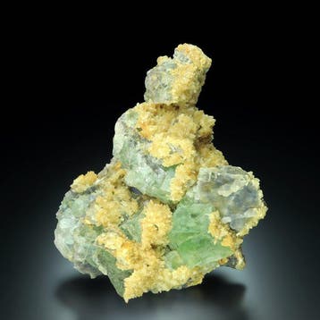 505 g de fluorite avec calcite et quartz de Choir Area,