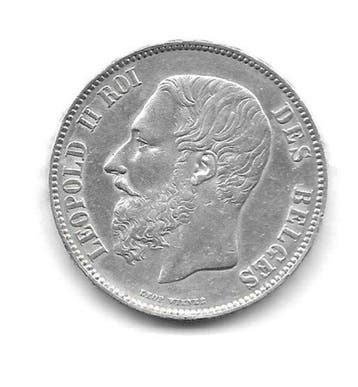 België. Leopold II. 5 Francs 1870 (Zonder minimumprijs)