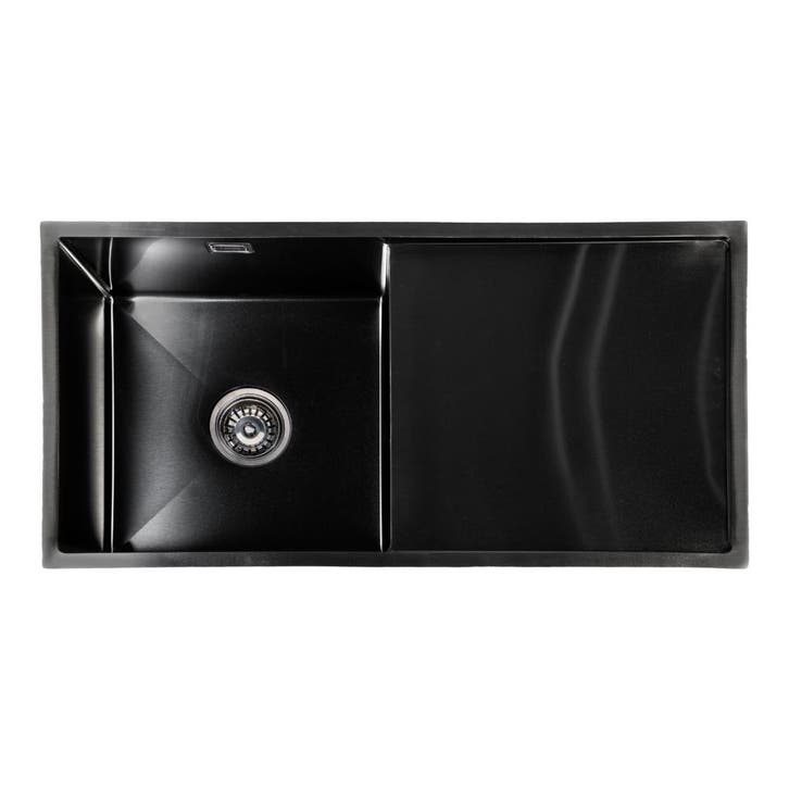 Lendo Online Spoelbak met Afdruipgedeelte 87x44 cm RVS Zwart, Maison & Meubles, Cuisine | Ustensiles de cuisine, Envoi