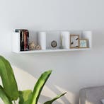 vidaXL Cd-wandschap 75x18x18 cm bewerkt hout wit, Verzenden, Nieuw