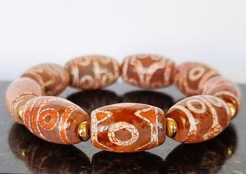 agaat « Dragonensbloed » Dzi-armband – De Hemelse Ogen -