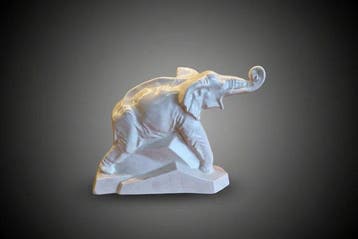 Beeldje - Scultura Dolly Elefante Craquelé - Porselein,