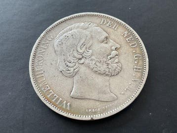 Nederland. Willem III. 2 1/2 Gulden 1872 (Zonder