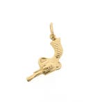 Gouden hanger van een revolver. (Hanger of bedel), Ophalen of Verzenden, Gebruikt, Goud, Overige merken