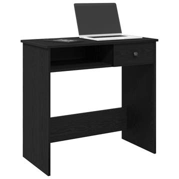 vidaXL Bureau 80x40x75 cm bewerkt hout zwart, Verzenden, Nieuw