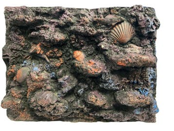 3D aquarium achterwand Os-44-1 Maat: 80x60x16cm (decoratie), Verzenden, Overige typen