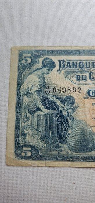 Belgisch-Congo. - 5 Francs 1949 - Pick 13B (Zonder