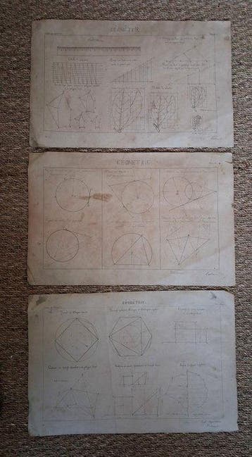 autre - Planches géométrie - Jaren 1850