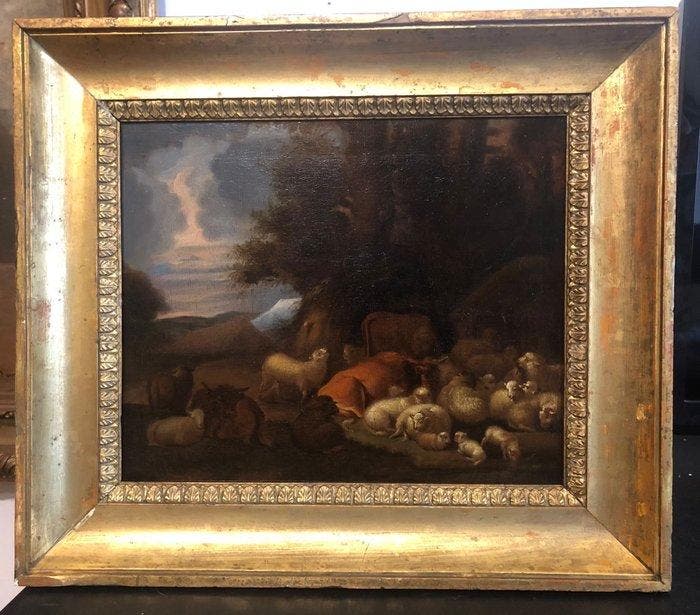 Philippe Peter Ross (1655-1706), Werkplaats van - Il riposo, Antiek en Kunst, Kunst | Schilderijen | Klassiek