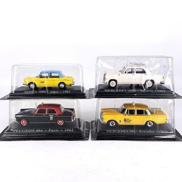 Lot of 4x Vintage Taxi Diecast Models: 1:43 - Voiture