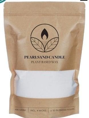 Kaarsenzand Pearl Sand Wit inclusief 4 lonten 400 g, Nieuw
