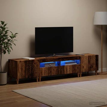 vidaXL 3-delige LED TV-kast Oud hout Bewerkt hout, Verzenden, Nieuw