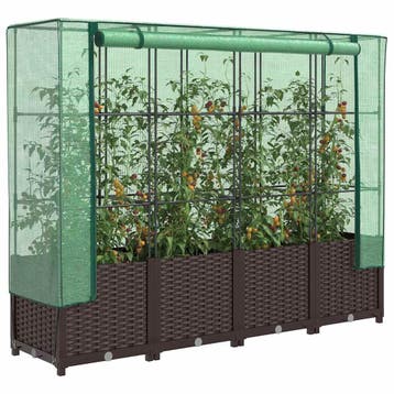 vidaXL Plantenbak verhoogd met kashoes 160x40x138 cm, Verzenden, Nieuw