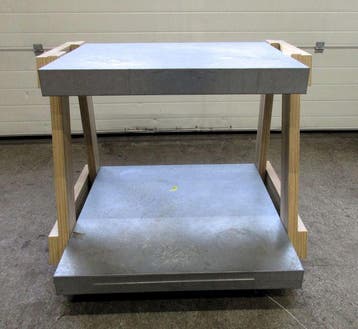 Bloemenrek met 2 etages, Display tafel, B95 x D80 x H80 cm, Nieuw in verpakking