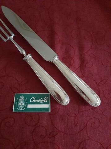 Christofle - Bestekset (2) - Perles - Verzilverd -