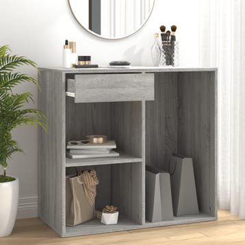 vidaXL Cosmeticakast 80x40x75 cm bewerkt hout grijs sonoma, Huis en Inrichting, Verzenden, Nieuw